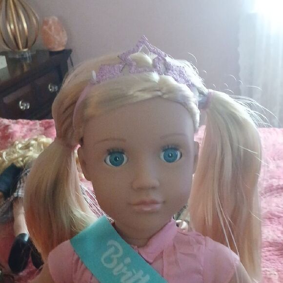 Delightful Doll Set with Red and Pink Outfits - Picture 5 of 6